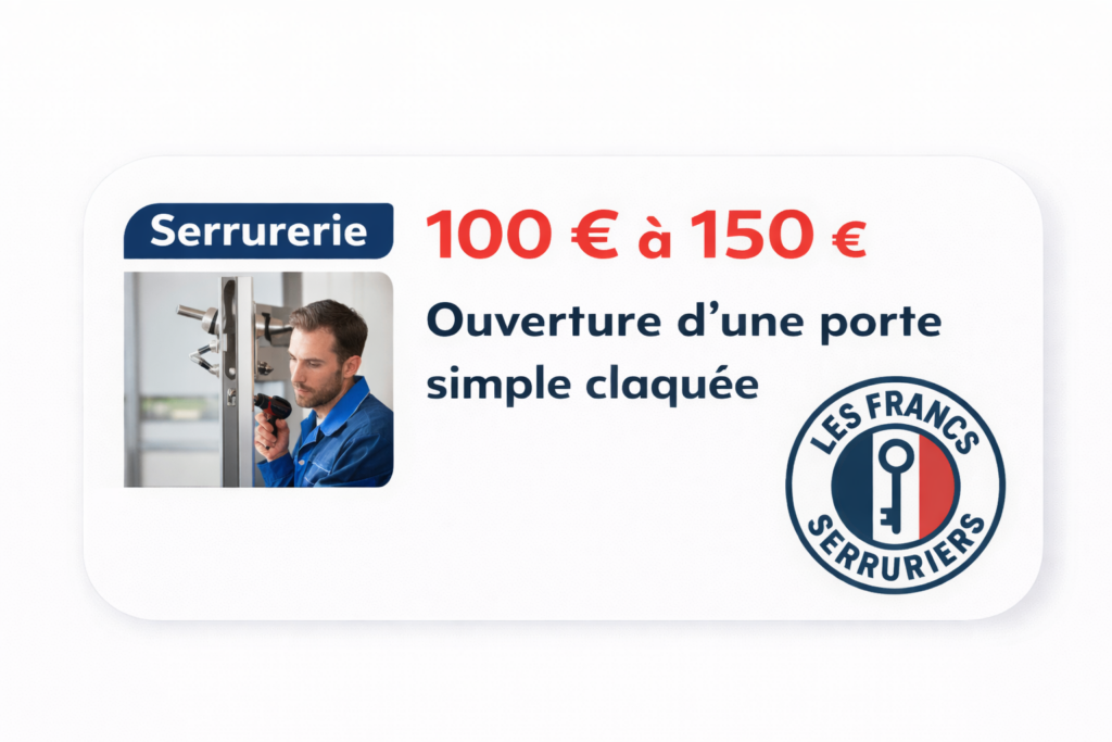 Tarif porte claquée